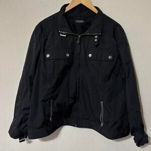 Women’s Lauren Ralph Lauren Nylon Biker Style Bomber Jacket Size XL